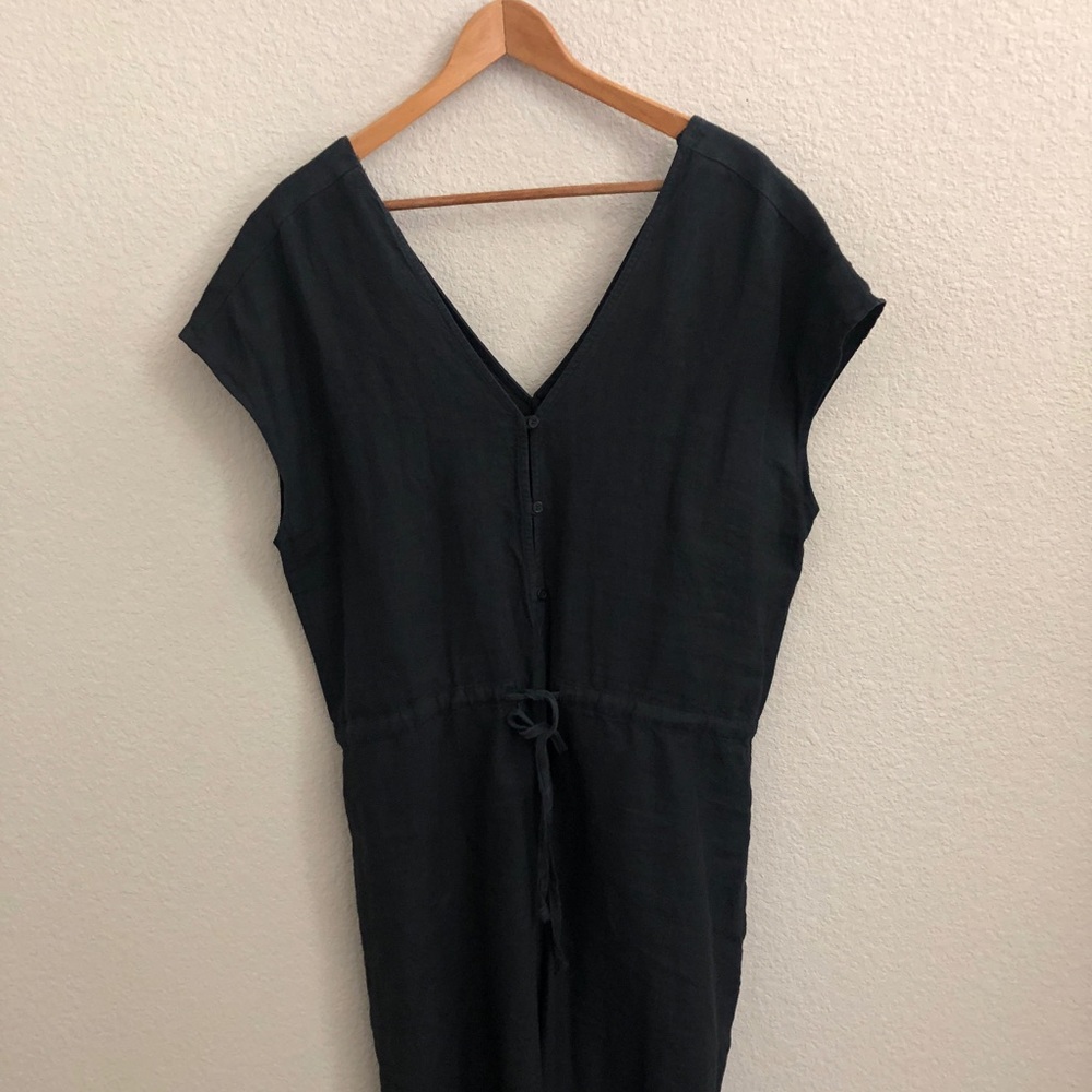 Anthro Cloth & Stone Linen Crop Wide Leg Jumpsuit - Picture 6 of 7